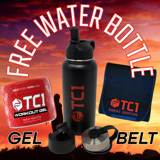 Sweat More Drink More FREE Water Bottle Bundle with Sweat Ignition and Sweat Belt