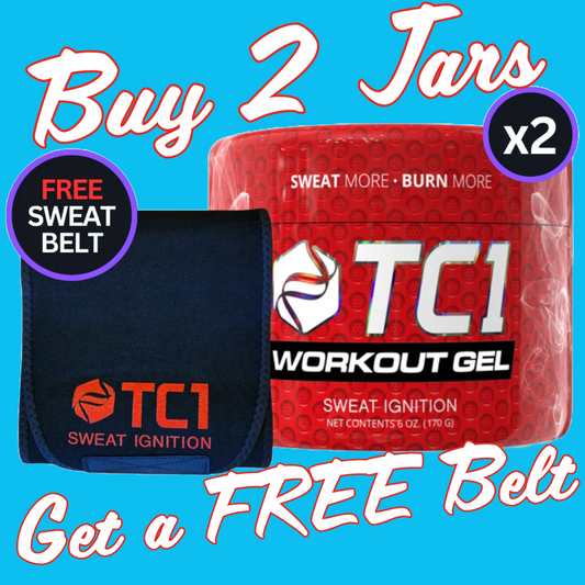 Buy two Sweat Ignition Workout Gels get a FREE sweat belt from TC