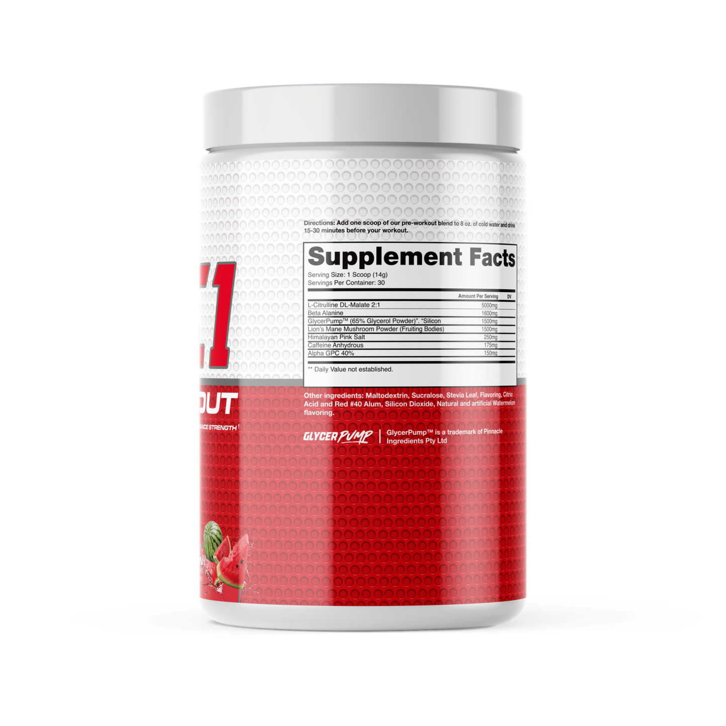 TC1 TC1 Preworkout Watermelon Ingredients Panel