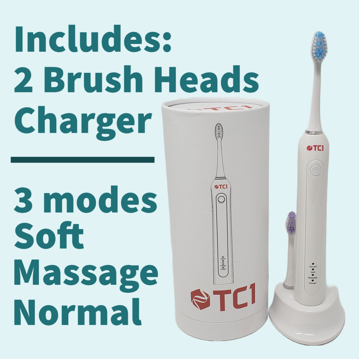 Sonic toothbrush with 3 modes