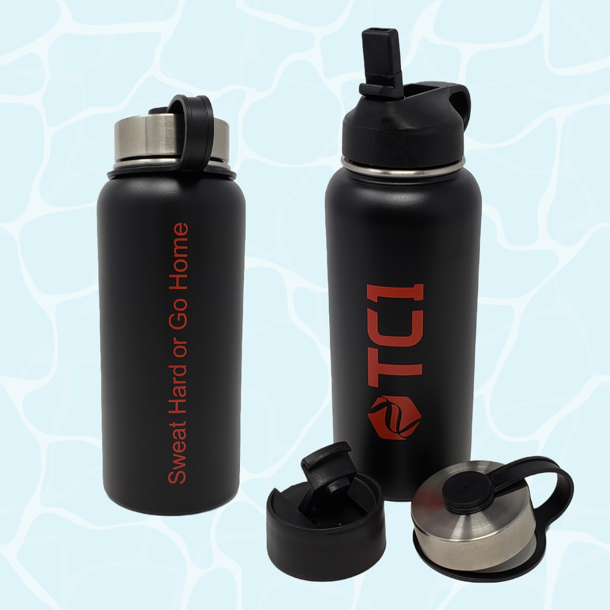 Multi lid water bottle 32 ounce