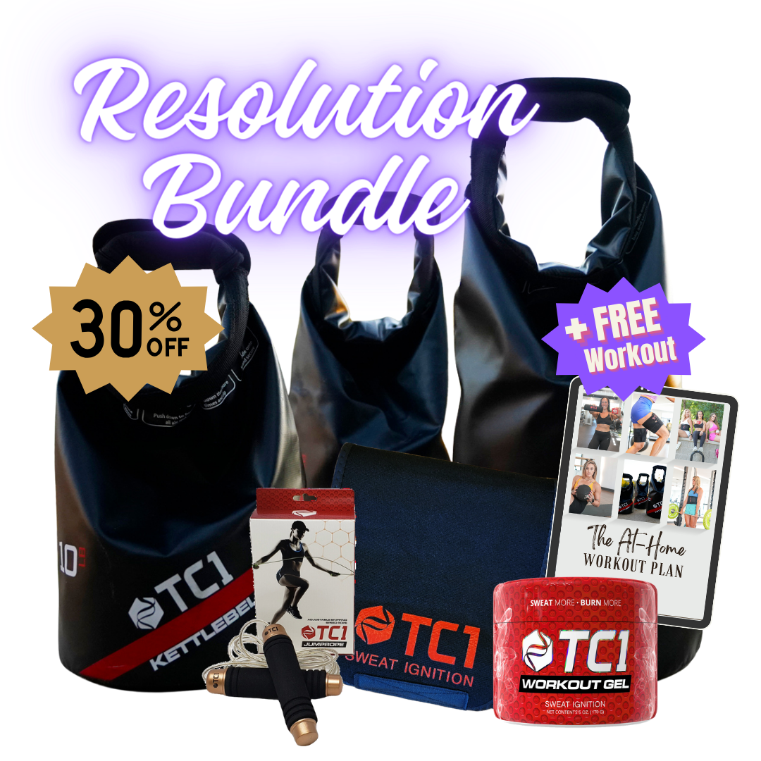 Resolution Bundle | Workout Gel | Sweat Belt | Jump Rope | Kettle Bells