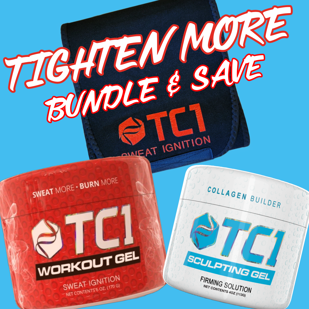TC1 tighten more bundle with thermogenic gel and collagen gel and sweat belt