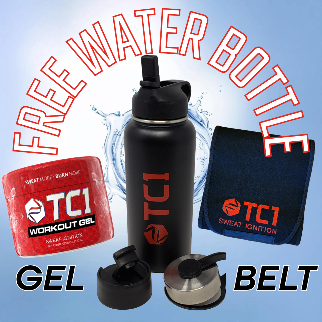 Sweat More Drink More FREE Water Bottle Bundle with Sweat Ignition and Sweat Belt