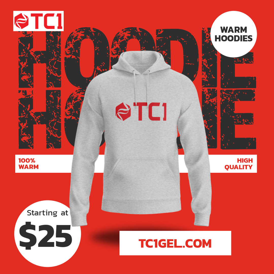 TC1 Grey Hooded Sweatshirt - Classic Comfort with Modern Style